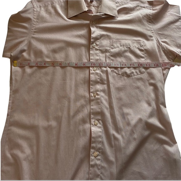 Lucasini Paris Light Pink w/ Dark Pink Stripes LS Button Front Oxford Shirt 15 - Picture 9 of 9
